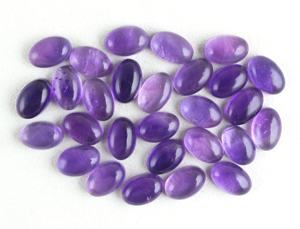 Cabujones brillantes de forma ovalada, piedras preciosas de amatista azul Natural, fabricación de joyas envueltas con alambre - Product Image 5