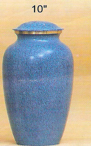 Urna de ceniza para adultos, esmalte azul de latón - Product Image 5