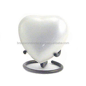 <b>Heart</b> Urn American Style Metal Funeral Supplies Brassworld India - Product Image 5