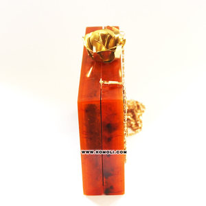 ลายเต่าวินเทจแฟชั่นเรซิ่นคริลิคกระเป๋าคลัทช์กระเป๋า - Product Image 3