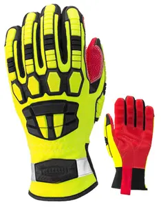 Hot Selling Oil Field Rescue Benutzer definiertes Design Logo Gas-und Öl sicherheits bohrmaschine TPR Industrial Impact Work Mechanic Gloves