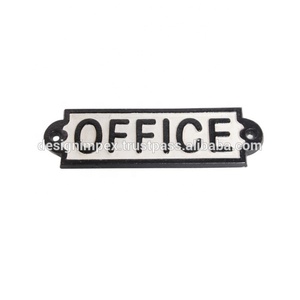 Panneaux de bureau faits à la main, à fixer au mur ou à la porte, panneaux et plaques de bureau antiques, design client accepté - Product Image 1