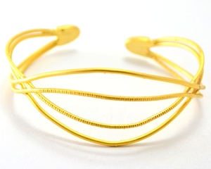 Elegante brazalete pequeño unisex para pulsera en oro o plata alambre fino accesorio de moda de metal - Product Image 5