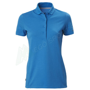 Vente en gros de polo pour femmes personnalisées Nouveau design de t-shirt de golf tricoté court avec logo imprimé en broderie - Product Image 1