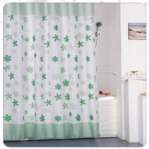 Cortina de ducha con diseño de estampado circular de lino para uso en el baño a un precio asequible en La India - Product Image 4