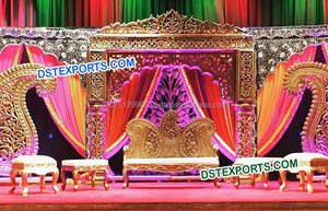 Fabricante de escenario de fibra tradicional india Maharaja y exportador de decoraciones de boda - Product Image 5