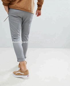 กางเกงผ้าฟลีซสำหรับผู้ชายกางเกงผ้าคอตตอนผ้าลายทแยงระบายอากาศได้ดีสีบรอนซ์ - Product Image 3