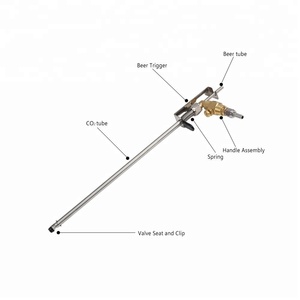 Stainless Steel <strong>Beer</strong> <strong>Gun</strong> Homebrew Kegging Bottle Filler <strong>Beer</strong> CO2 Spray Homebrew Kegging Bottle Filler With Ball Lock Hose - Product Image 1