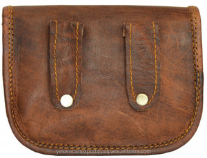 2024 Vintage hecho a mano cuero genuino Bum Belt Dipper Coin Bag Durable Zipper-Closed estilo moderno mejor precio para uso diario - Product Image 6