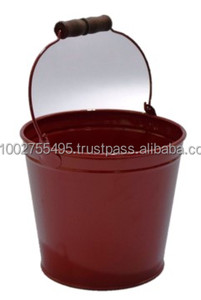 กระถางปลูกต้นไม้และกระถางต้นไม้โลหะชุบสังกะสีขนาดใหญ่กระถางต้นไม้ขนาดเล็กสุดคลาสสิกสีส้มหรูหราสำหรับตกแต่งพื้น - Product Image 3