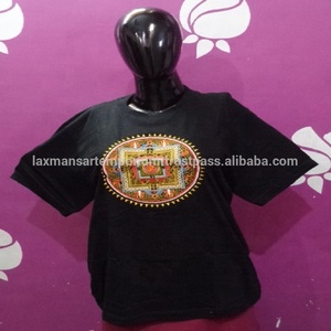 Nuevas Camisetas Modernas 2024 para Hombre, Tejidas a Mano, de Algodón Transpirable, Estilo Vintage, Corte Regular, Diseños de Nepal e India - Product Image 2