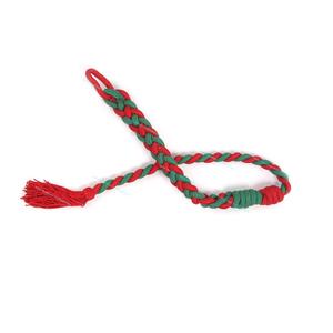 Silbato de cordón verde y rojo borla - Product Image 1