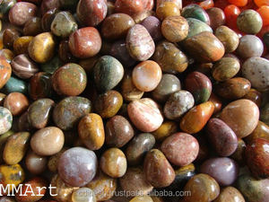 Adoquines de piedra natural decorativos para jardín de casa con revestimiento de Color moderno indio más vendidos guijarros piedras pulidas de poliuretano sueltas - Product Image 6