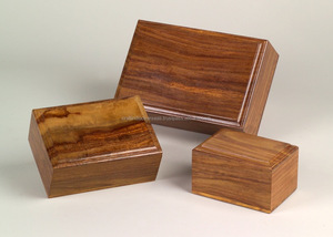 Wood Cremation Urns with Brass Pow - Product Image 3