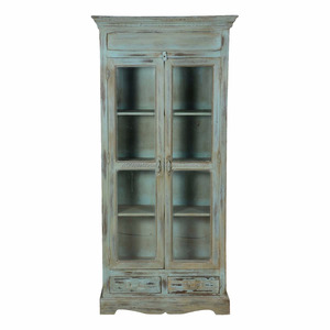 Meuble de cuisine rustique Style Vintage à deux portes en verre, Vintage, nouveau modèle - Product Image 1