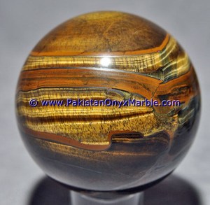 หินอัญมณีบำบัดตาเสือทำจากแร่ธรรมชาติทรงกลมทำจากเหล็กสีน้ำตาลขัดเงา - Product Image 2