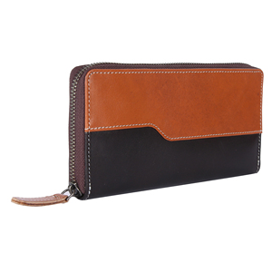Borsa a Mano in Pelle Marrone e Nera di Alta Qualità con Protezione RFID e Scomparti Multipli Disponibile per la Vendita - Product Image 4
