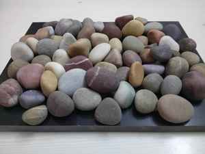 Cailloux de pierre de roche de rivière de finition naturelle, plats et grands ronds, de conception traditionnelle polonaise lisse pour fournisseur de revendeurs en vrac - Product Image 4