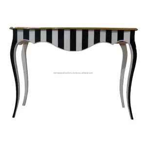 Painted Furniture Indonesia - Furniture Console Table Stripe & Washing Painted Color For Living Room