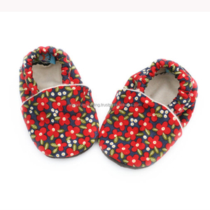 Pantoufles pour bébé en coton, certifié CPSC, bleu, 100%, prix de gros, chaussons pour nouveau-né, personnalisés, vente en gros - Product Image 1