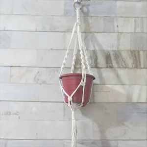 Thuis Boho Decor Indoor En Outdoor Katoenen Touw Macrame Plant Hangers Van Indiase Leveranciers