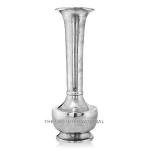 New Style Metal Aluminum Flower <b>Vase</b> Nickel Color Flower Pot for Living Room & Tabletop Decoration Handmade Bulk supplier - Product Image 1