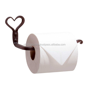 Porte-papier hygiénique forgé à la main en fer forgé parfait pour une conception utilitaire et hygiénique de salle de bain durable - Product Image 3