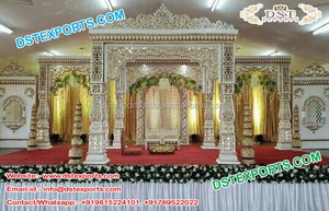Acheter Traditionnel Srilankan Mandap Fibre Sculpté Mariage Mandap Ensemble Mariage Grand Mandap Configuration Srilankan Portable Mariage Scène Royaume-Uni - Product Image 3