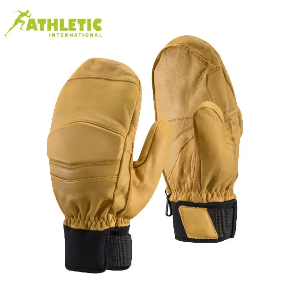 Best Quality 2022 cowhide leather Men Women Sports warm Snow Ski Mittens and Gloves