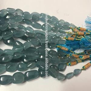 Lote de hebras de cuentas de piedras preciosas de pepitas de Aguamarina lechosa Natural de 8mm, 10mm, 12mm, Fabricante Mayorista, proveedor Regular en línea - Product Image 1