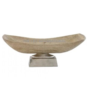 Tazón de Madera Hecho a Mano de Alta Calidad con Detalles Impresionantes, Elegante para Fiestas y Eventos, para Servir Ensaladas - Product Image 1
