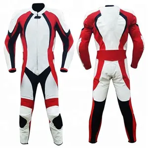 Pakaian olahraga kulit asli pria, jaket balap sepeda motor kulit sapi untuk dewasa