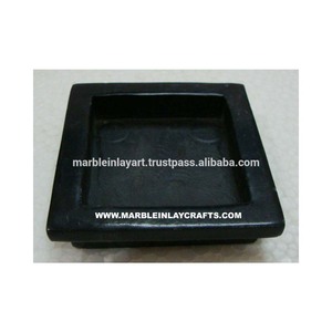 เชิงเทียนหินสบู่สีดำสวยงามสำหรับตกแต่ง - Product Image 1
