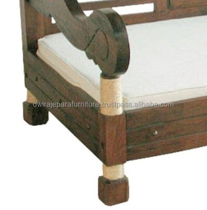 Muebles antiguos de madera de teca sofá cama clásico estilo de Bali - Product Image 2