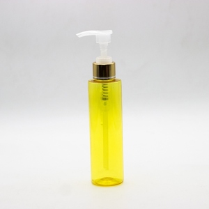 ขวดพลาสติก PET ขวดพลาสติก PET สีเหลืองใสขนาด150มล. พร้อมปั๊มสำหรับน้ำมันทำความสะอาด - Product Image 1