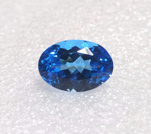 100% เป็นของแท้ตัดยอดเยี่ยมพลอยสวิสสีฟ้าบุษราคัมขัดเงาพลอยสวิสตัดสำหรับทำเครื่องประดับ - Product Image 3