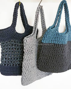 T-Shirt Yarn Crochet <b>Handbag</b> Stylish Beach Bag for <b>Summer</b> Adventures - Product Image 1