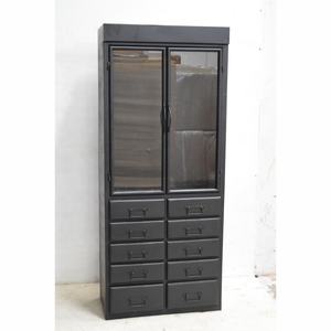 Estante de almacenamiento y exhibición de varios cajones de hierro Vintage Industrial de alta calidad para uso en el hogar, oficina y escuela - Product Image 1