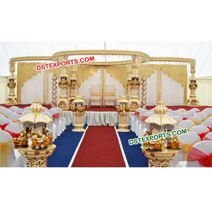 Ganesha-mandril de fibra para decoración de boda, decoración de escenario de boda india