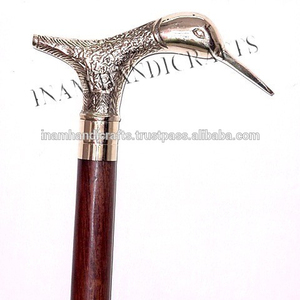 Bâton de marche en bois fait à la main avec poignée en laiton antique, de qualité supérieure, beau et de styliste - Product Image 2