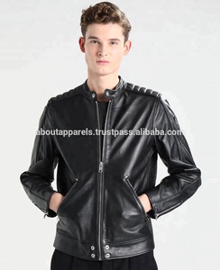 2026 New Trendy Fashion Men Autumn Winter Wholesale Genuine Sheepskin Leather Motorbike <b>Jacket</b> & Coats - Product Image 2