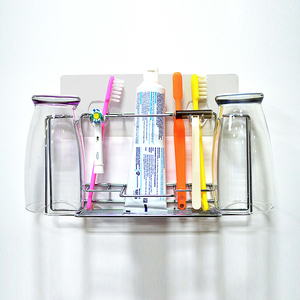 Estante de secador de pelo de pared de esquina de alambre cromado adhesivo para uso en hoteles y apartamentos - Product Image 6