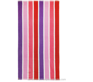 ผ้าขนหนูสไตล์ตุรกีสำหรับชายหาดผ้าขนหนูชายหาดทำจากผ้าฝ้ายย้อมสีลายทางดีไซน์ส่วนตัว - Product Image 1