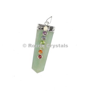Colgantes de Aventurina Verde Plana con Forma de Lápiz, Cristales Naturales para Sanación Reiki, Joyería de Piedras Preciosas, Colgantes al por Mayor para Mujeres y Hombres - Product Image 1