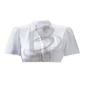 Blusa informal De algodón con cuello alto para primavera y verano, Camisa ajustada De estilo coreano para Mujer, color liso - Product Image 1