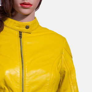 Chaqueta de piel de oveja auténtica para mujer, abrigo de invierno hecho a medida con diseño de logotipo elegante - Product Image 6