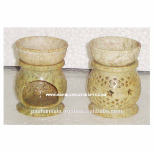 Naturel Stéatite Sculpté À La Main Arôme Brûleurs À Huile - Product Image 1