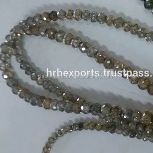 Perles rondes de couleur verte, jaune/marron/chocolat, momanite, brins colorés, bon marché, provenant de l'inde - Product Image 1