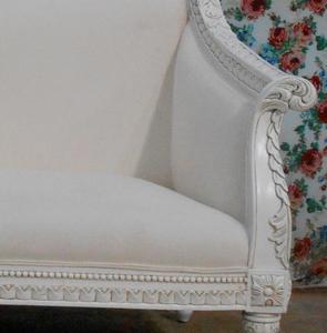 เฟอร์นิเจอร์ห้องนั่งเล่นเก้าอี้ไม้มะฮอกกานีสไตล์ฝรั่งเศสโบราณ - Product Image 6