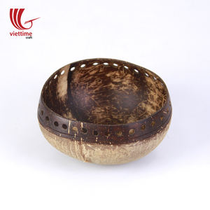 Cuenco de cáscara de coco natural pulido hecho en Vietnam - Product Image 4